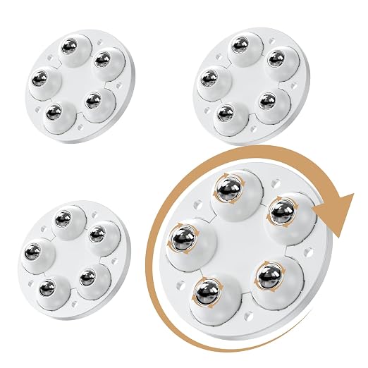 Self Adhesive Mini Caster Wheels, 360° Swivel Mute Universal Wheel Roller by Blissfuhue