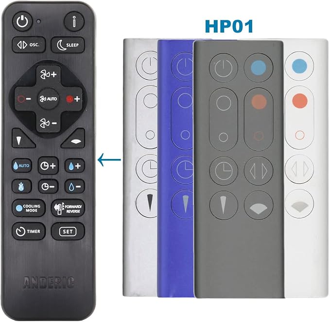 Universal Remote for Dyson HP01 Pure Hot+Cool Purifying Heater Fan - Image 6