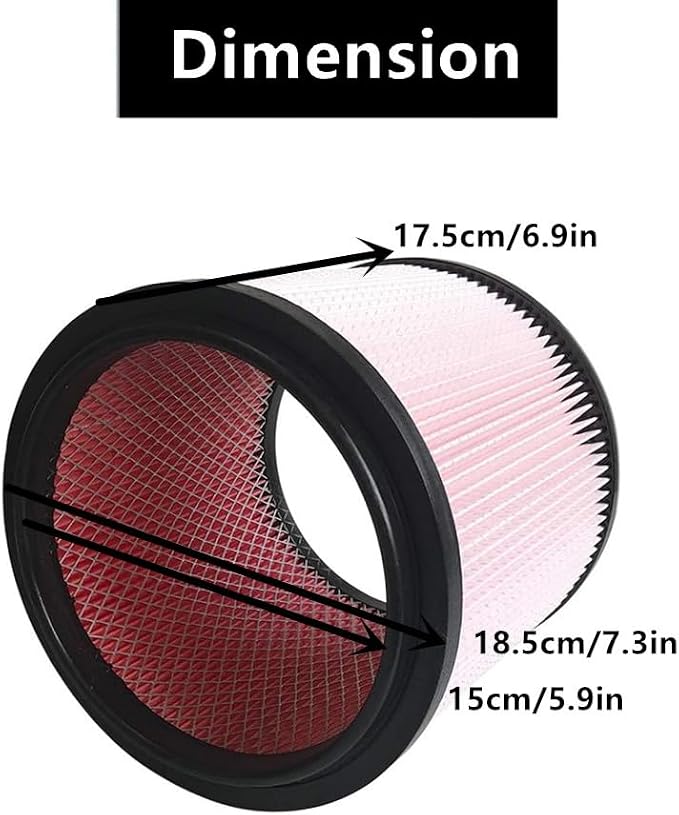 2 PACK Amigriki pink standard cartridge vacuum HEPA filter compatible - Image 2