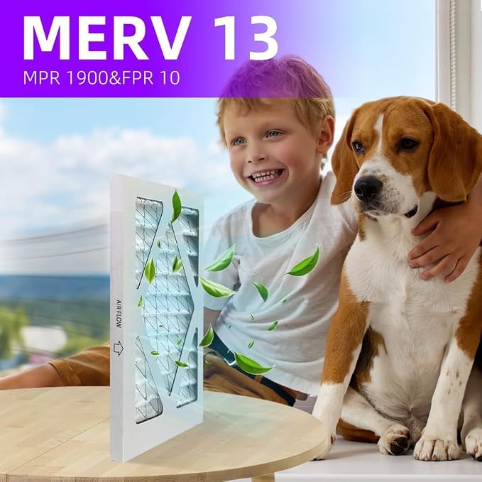10x10x1 MERV 13 Pleated Air Filter MPR 1500-1900 & FPR 10, Furnace Air Filters - Image 2
