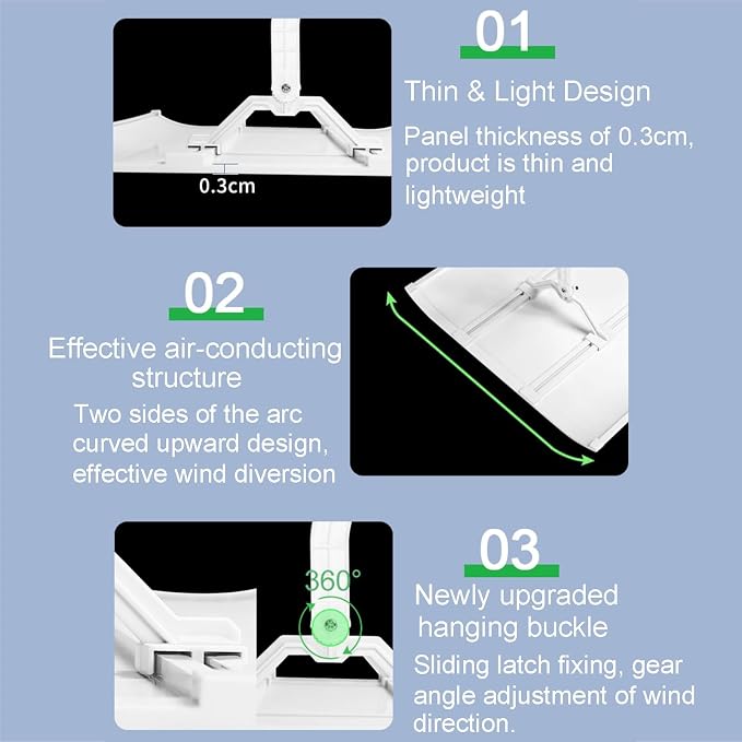 Filter Equipped Central AC Wind Direction Deflector | Built-in air purifying - Image 5