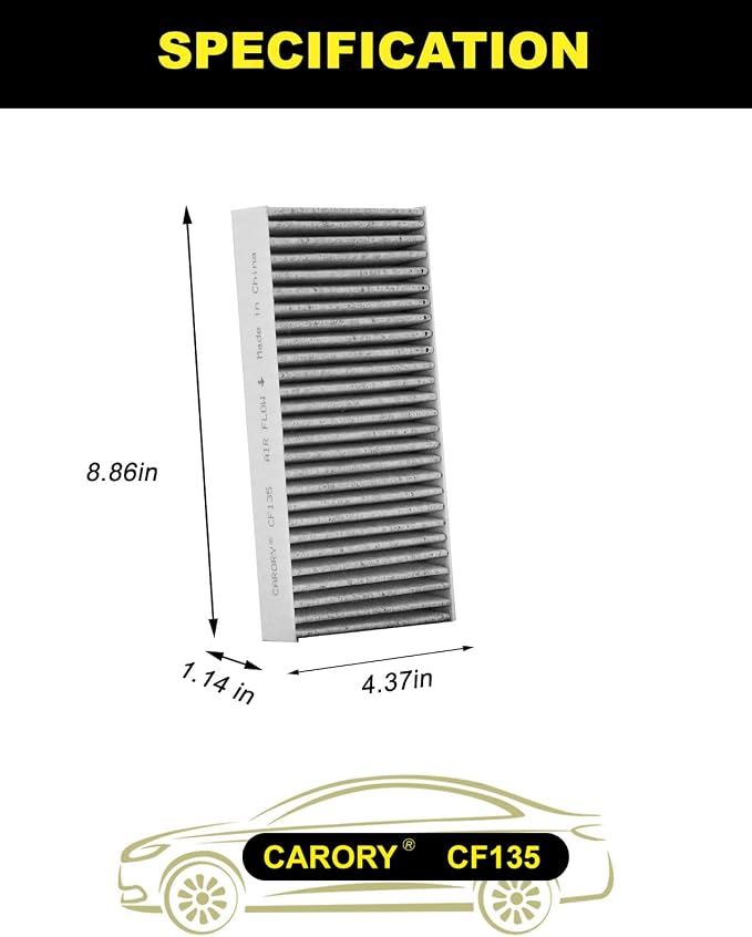 CARORY Cabin Air Filter w/Activated Carbon - Image 2