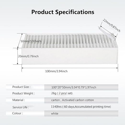 2PCS 3D Printer Air Filter Cartridge - Image 2