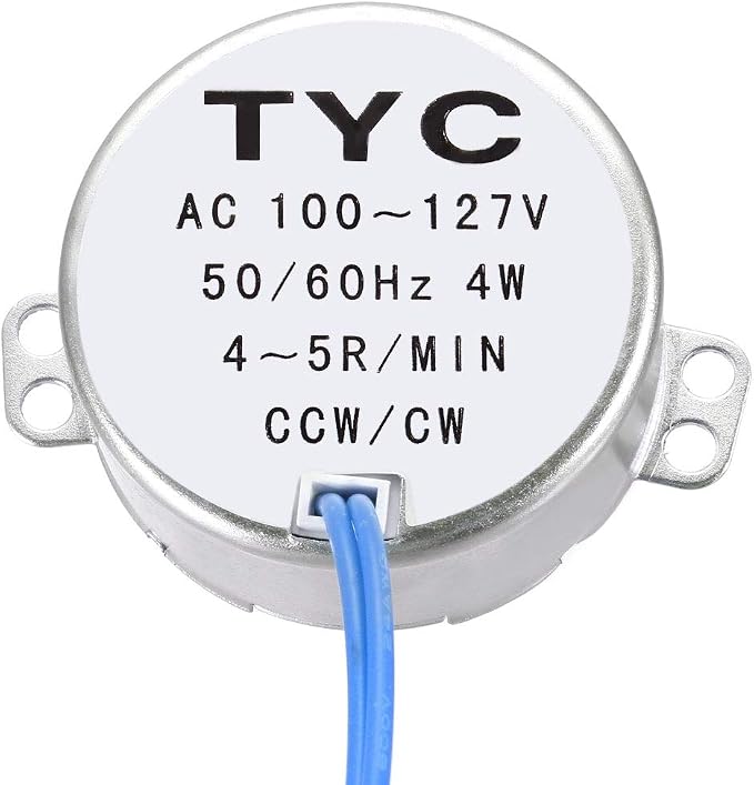 uxcell Synchronous Motor AC 100-127V 4-5RMP 50-60Hz 4W Double Flat Shaft CW/CCW - Image 2