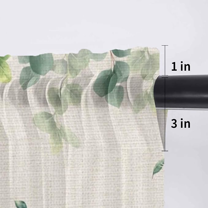 Easter Sheer Valances for Windows 42"x12", Light Filtering Kitchen Curtains - Image 7