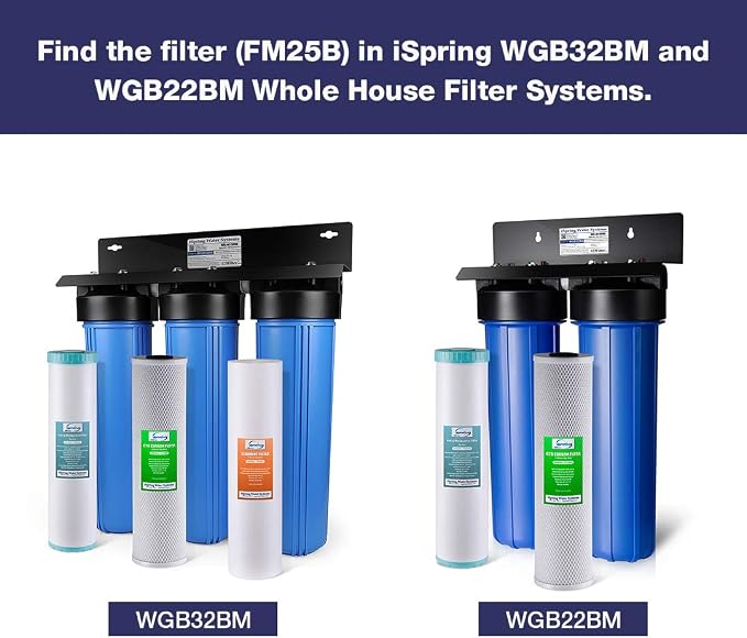 iSpring Whole House Water Filter Cartridge, Iron & Manganese Reducing Water - Image 3