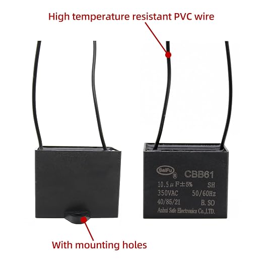 CBB61 Capacitor 10.5uf 350V AC Ceiling Fan 2 Wire 50/60Hz - Image 3