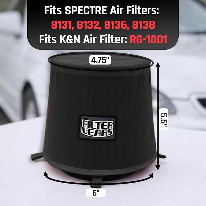 FILTERWEARS Pre-Filter F102K For SPECTRE Air Filters 8131 8132 8136 8138 K&N - Image 3