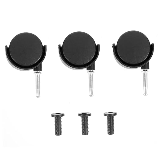 PRETYZOOM 3pcs Premium Plastic Vacuum Cleaner Casters Rotatable Silent by PRETYZOOM