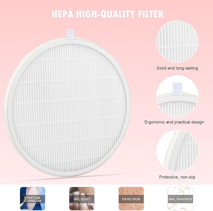 4 Pack Reusable HEPA Filters for MelodySusie Nail Dust Collector, Compatible - Image 4