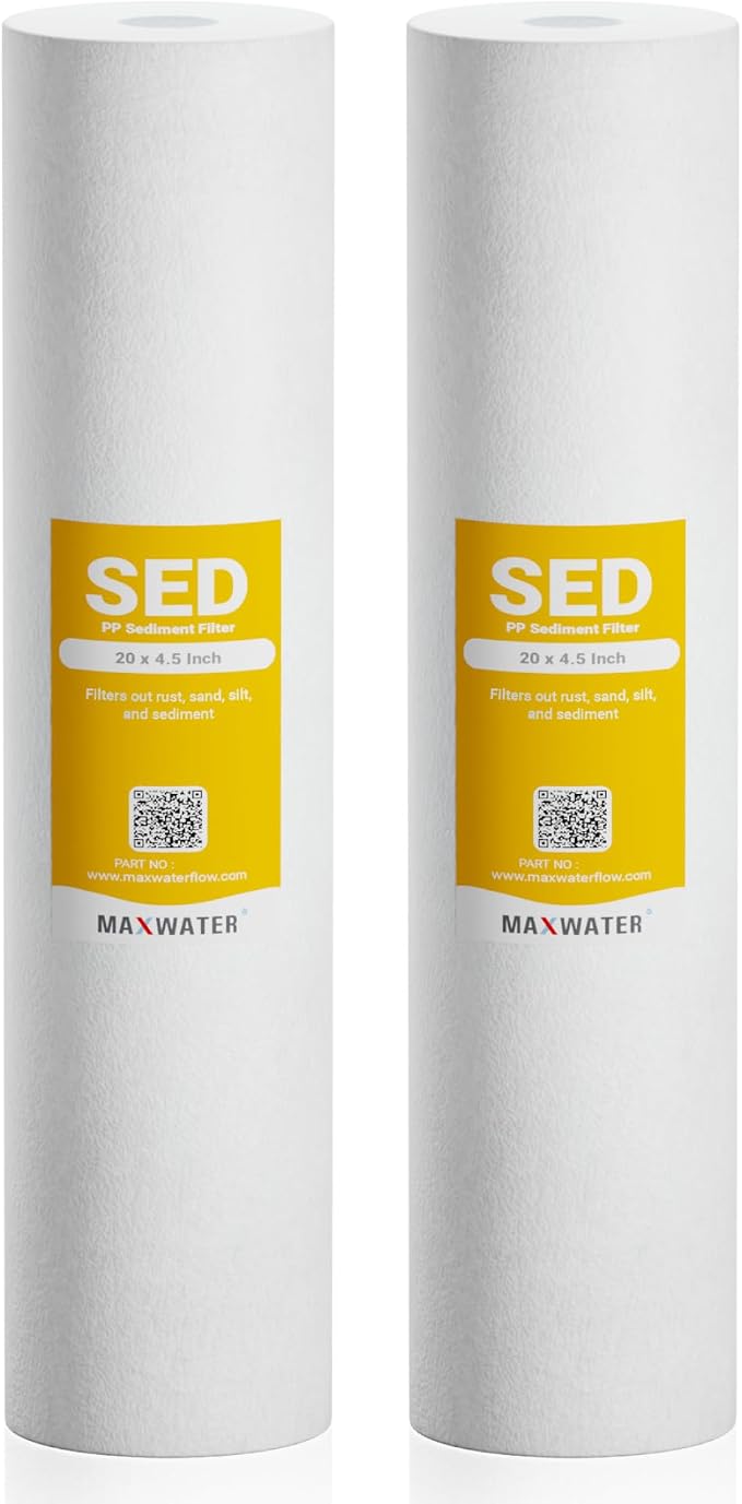 Max Water 1 Micron 20 x 4.5 Sediment Water Filter Cartridge by MaxWater