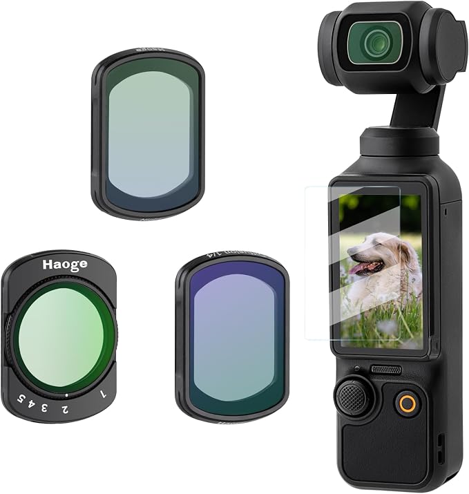 Haoge Magnetic Filter Set for DJI Osmo Pocket 3, Includes 1/4 Black Mist Filter by haoge
