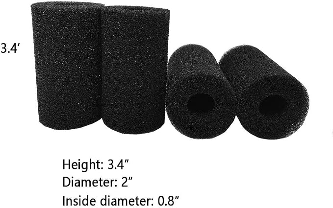 Pre-Filter Sponge, 4 Pack Aquarium Pre Filter Foam Rolls Compatible Filter - Image 2