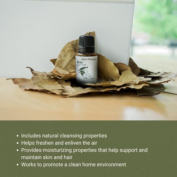Bay Essential Oil - Direct from Greece - Steam Distilled - Laurel for Aromatherapy, Massage, Diffuser, DIY Candle and Soap Making - 8oz