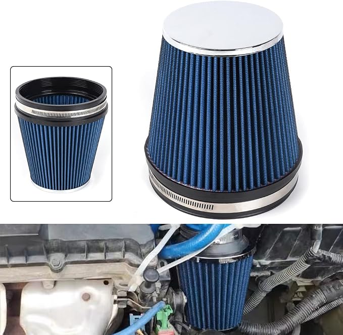 MUGE RACING 6" 152 mm High Flow Inlet Air Filter, Air Intake Cone Filter - Image 7