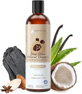 kin+kind Dog Shampoo with Activated Charcoal - Deep Clean Deodorizing Dog Shampoo for Dirt, Odor & Itch Relief - Gentle Grooming Pet Supplies with Natural Aloe, Almond & Vanilla 12 fl oz