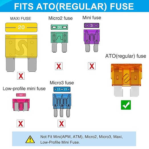 Nilight 5 Amp Standard Fuse 10 Pack Auto Fuses ATC/ATO Standard Regular Fuse - Image 4