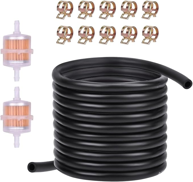 3/16 ID Fuel Line 10 Feet with 2Pcs Fuel Filters by YS-TMPOWERSPORTS