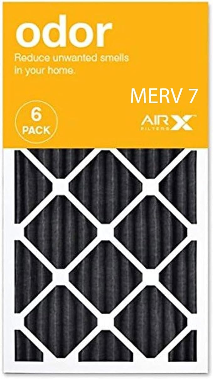 AIRx Filters ODOR 14x25x1 MERV 7 Carbon Pleated Air Filter by AIRXFILTERSWICKEDCLEANAIR