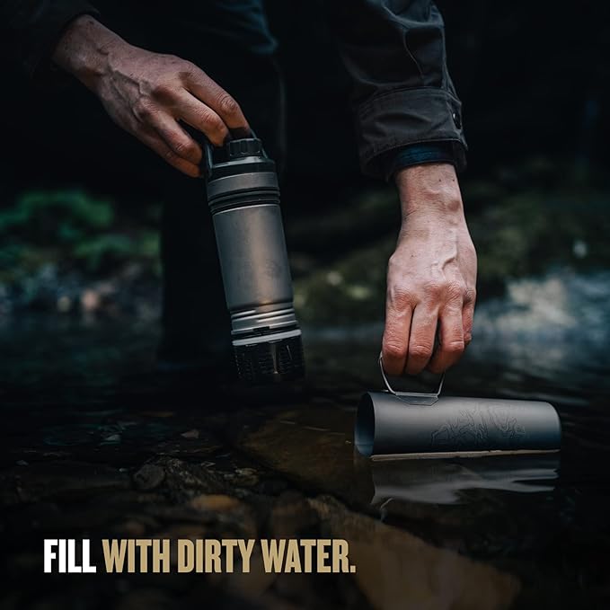 GRAYL UltraPress Titanium 16.9 oz Water Purifier & Filter Bottle - Image 3