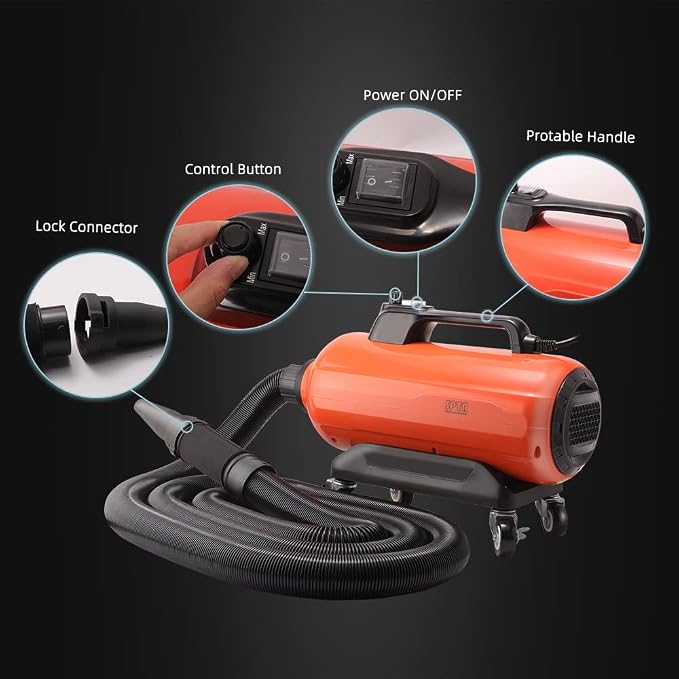 SPTA Car Dryer Air Blower, Car Dryer, Handheld High Powered Filtered Car Wash - Image 3