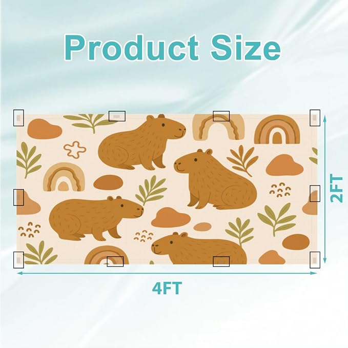 4 Pcs Fluorescent Light Covers for Ceiling Lights Cute Capybara Gifts Rainbows - Image 2