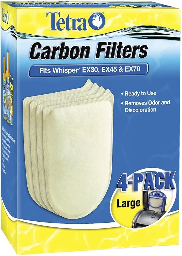 Tetra Whisper EX Carbon Large Round Filter Cartridges, Fits Tetra Whisper EX 30 by Tetra