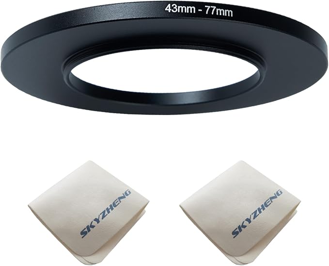 43mm Lens to 77mm Camera Lens Adapter 43mm to 77mm Step Up Ring Adapter Ring by SKYZHENG