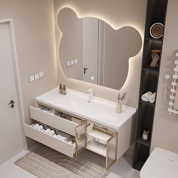 LTSRLL LED Vanity Mirror Cute Bear Decorative Mirror - Image 5