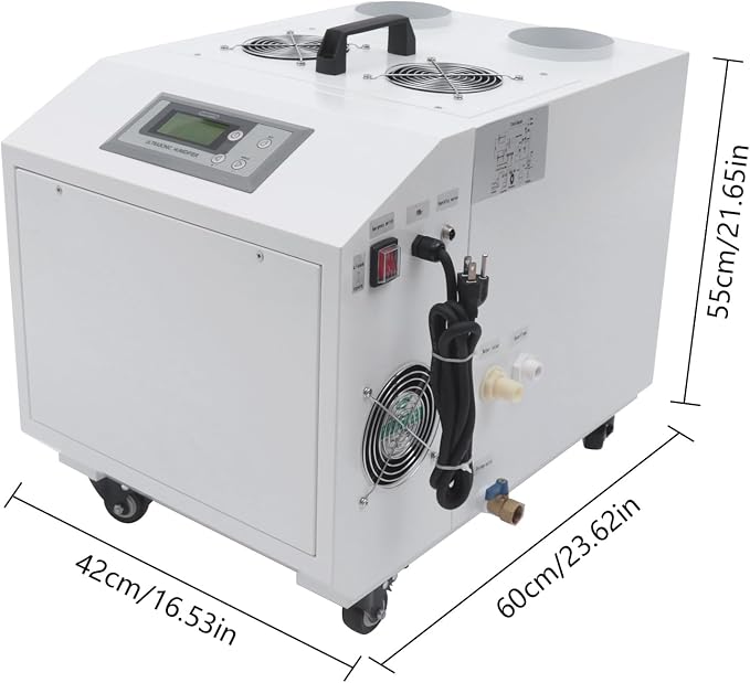 Industrial Ultrasonic Humidifier, 33 lbs/Hour High Output Stainless Steel - Image 2