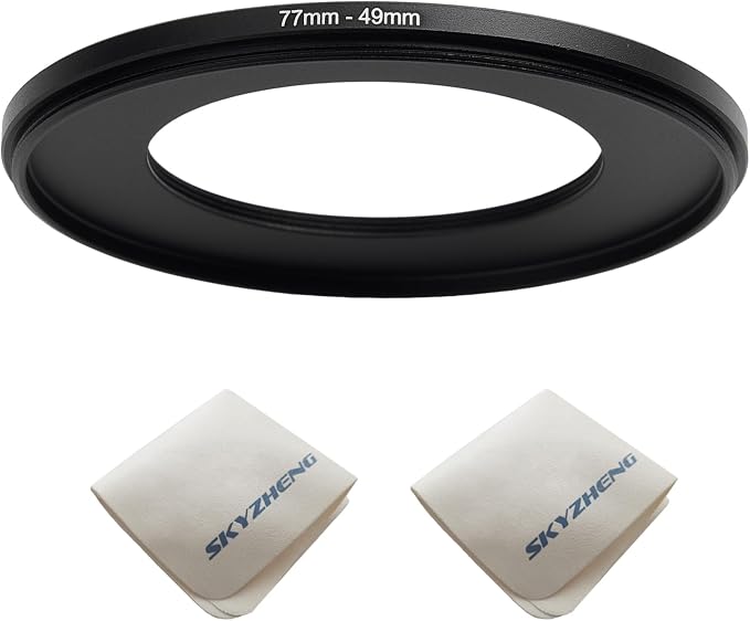 77mm Lens to 49mm Camera Lens Adapter 77mm to 49mm Step Down Ring Adapter Ring by SKYZHENG