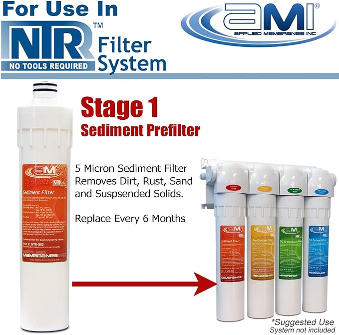 Sediment Filter for Applied Membranes NTR RO System | NTR-50S Replacement Water - Image 2
