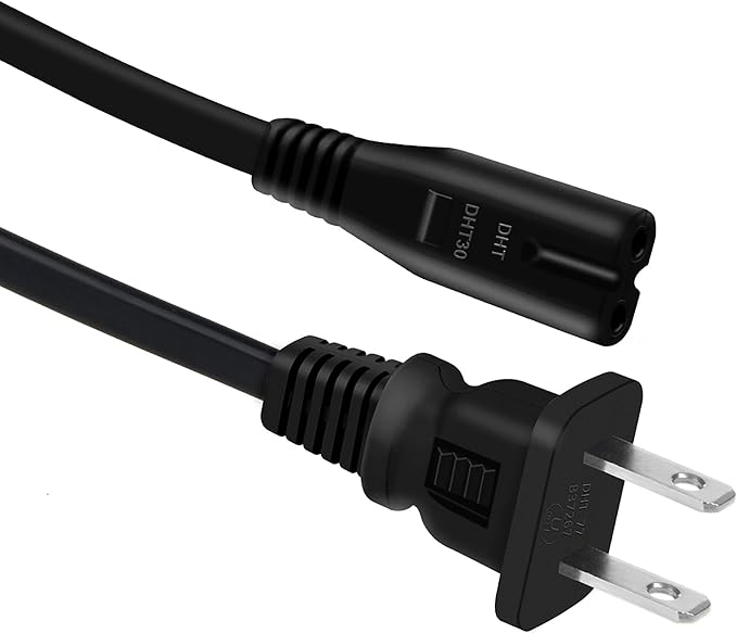 5ft 2-Prong AC Power Cable Cord - Image 3