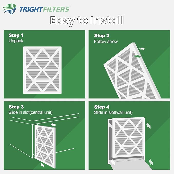 20x20x1 Air Filter 2 Pack, Durable MERV 8 Pleated Home HVAC AC Furnace Filters - Image 7
