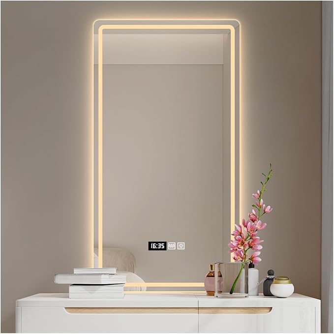 Bathroom Mirror with LED Lights，Bathroom Led Mirror ，Backlit Bathroom Mirror by ZXCASDF
