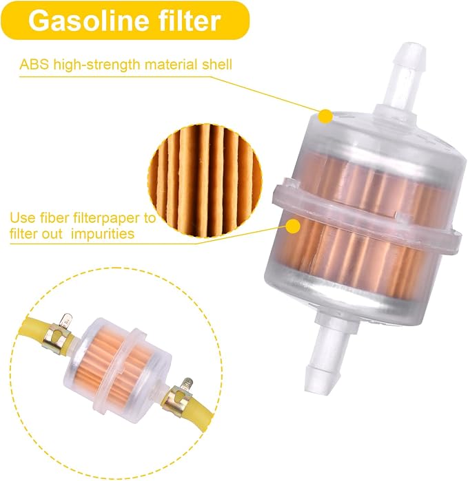 3/16 ID Fuel Line Hose 10FT + 2pcs Fuel Filter+10pcs Clamp - Image 5