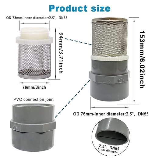 2.5 inch Stainless Steel Filter DN65/2.5" Suction Strainers Used to Remove - Image 3