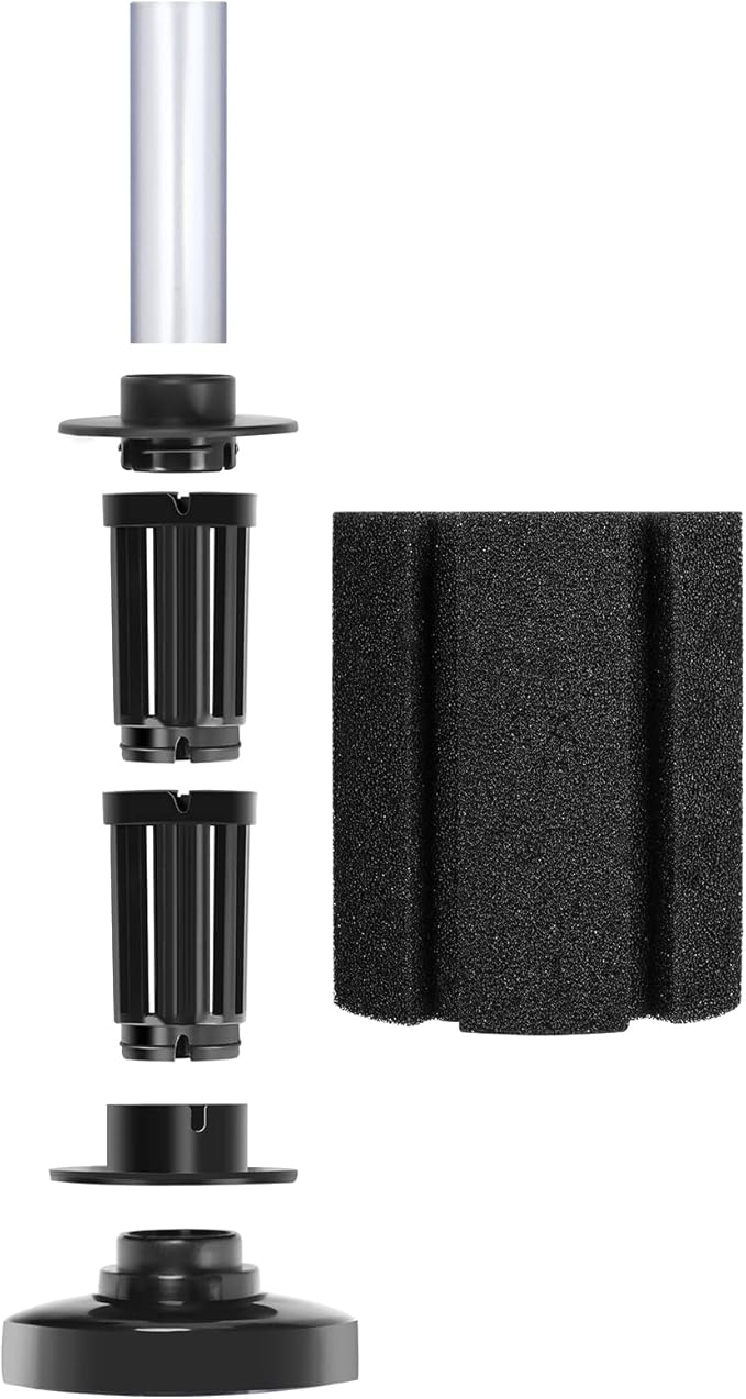 AQUANEAT Aquarium Air Powered Sponge Filter, Fish Tank Bio Bubble Filter - Image 2