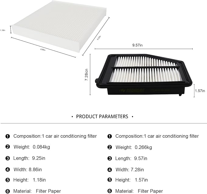17220-64A-A00 80291-TF3-E01 Air & Cabin Filter Compatible - Image 4