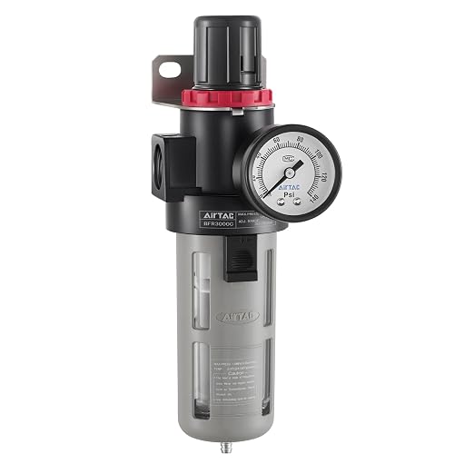 Compressed Air Pressure Filter Regulator Airtac BFR2000-C 1/4'' NPT 0-140 PSI by Unknown