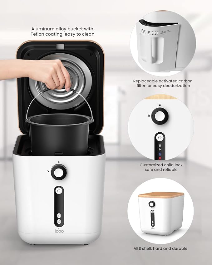 iDOO Carbon Filter, for Electric Composter for Kitchen, Smart Kitchen Composter - Image 7