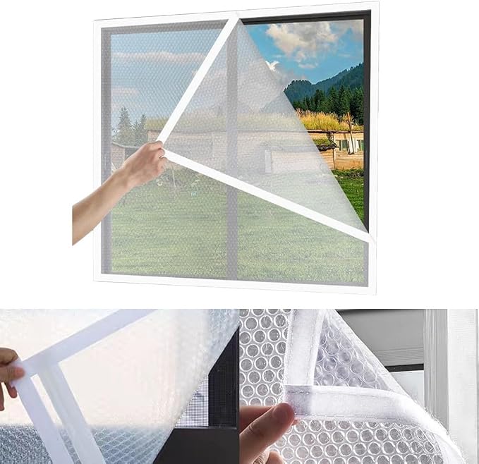 PVC Window Insulation Film 120x150cm Double Thickened 4mm Bubble Wrap Thermal - Image 7