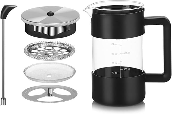 Pressed Coffee Maker 1 Liter – Portable Coffee Press System, Heat Resistant by Unknown