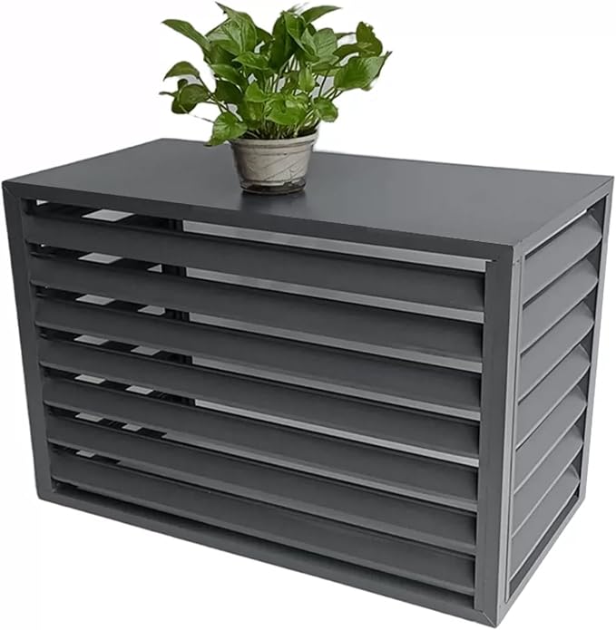 Multifunctional Aluminum Shutter Privacy Fence, Mini Split Cover by Unknown