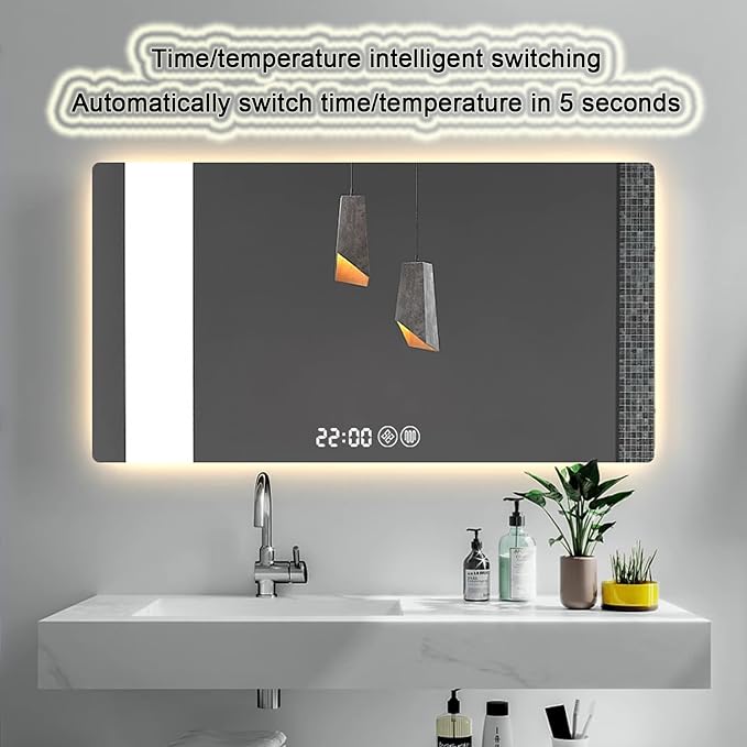 Bathroom Mirror with LED Lights，LED Bathroom Mirror，Smart Lighted Bathroom - Image 5