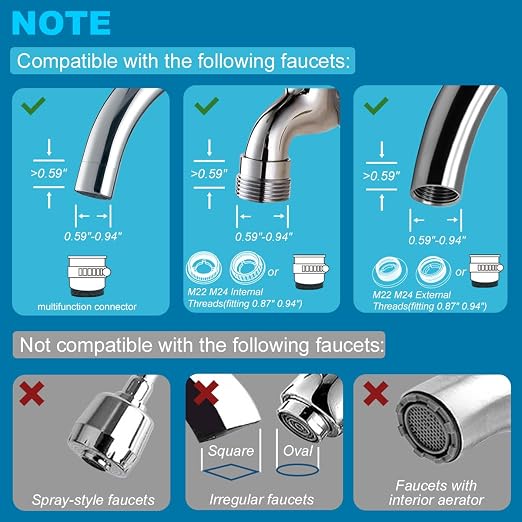 ALTHY Faucet Water Filter, BPA-Free Sink Tap Water Purifier, Certified Reduces - Image 8