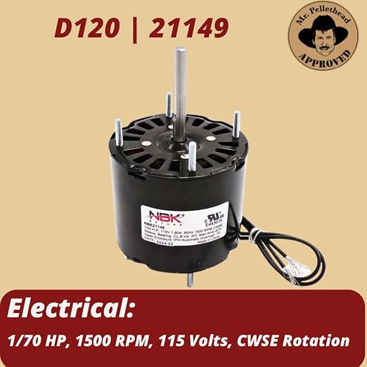 D120 Multi-Functional 1/70 HP, 1500RPM Air Over Fan Motor - Image 2
