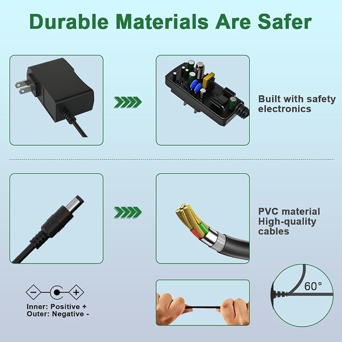 24V 1A Power Supply Adapter 24W Switching Power Cord - Image 7