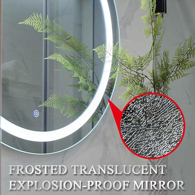 LTSRLL Frameless Illuminated LED Bathroom Wall Mirror - Image 5