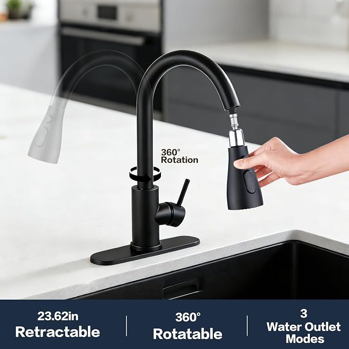 Kitchen Sink Faucet with Pull - Image 2